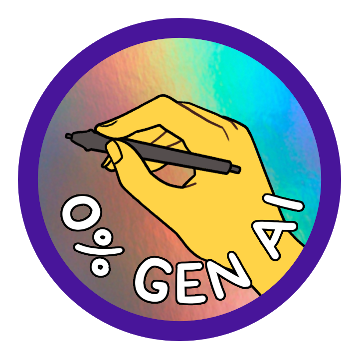 a circular sticker design, created by Jevon Wri